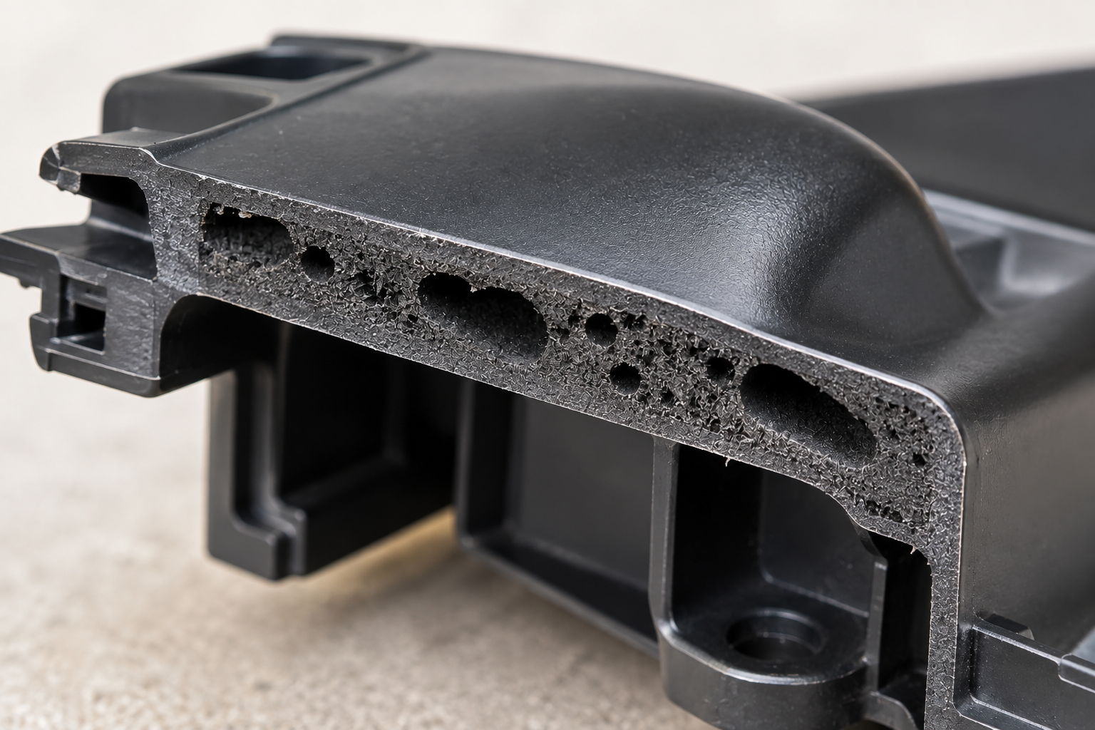 Voids - internal cavities in the wall of a moulded part